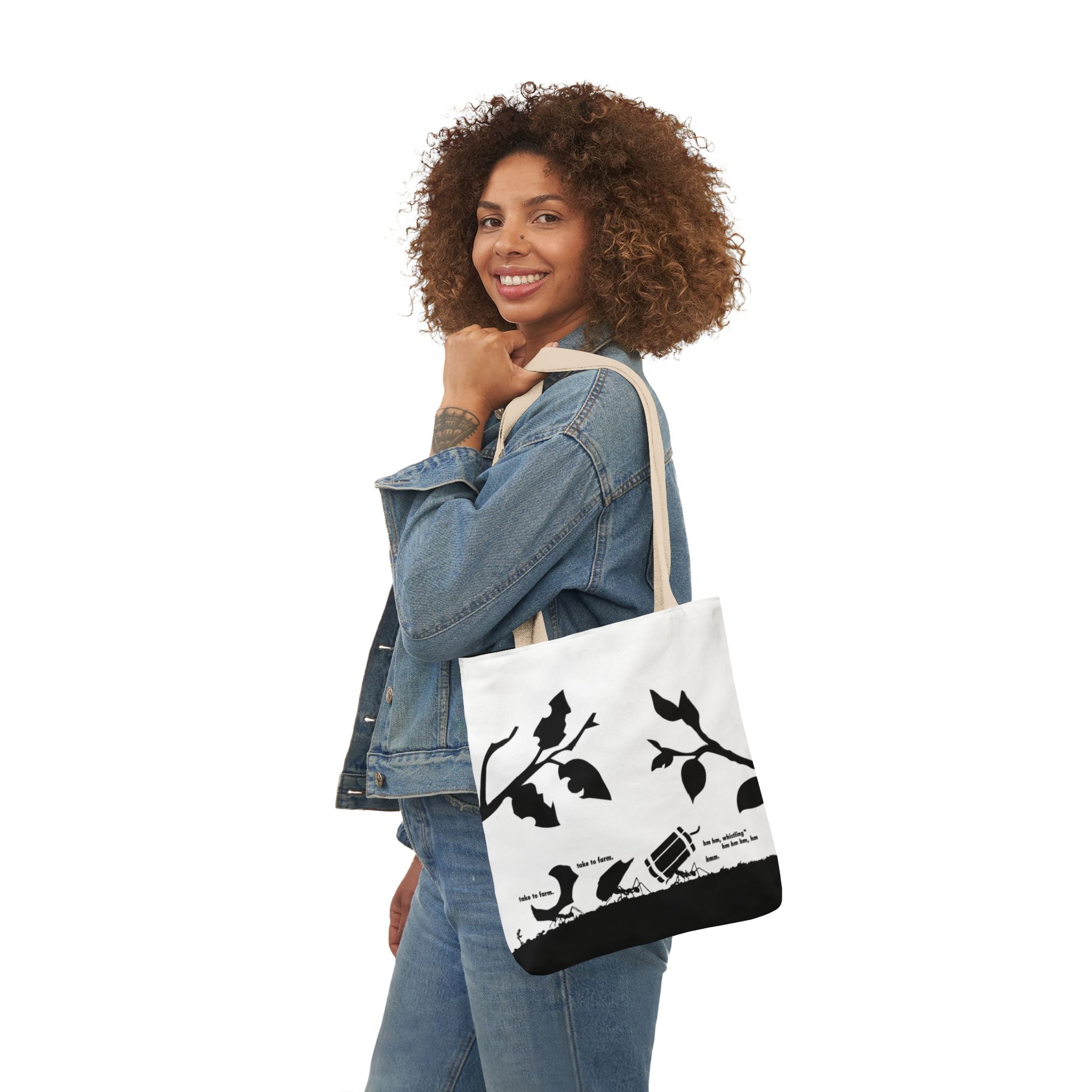 Suspicious ant with stag beetle tote bag