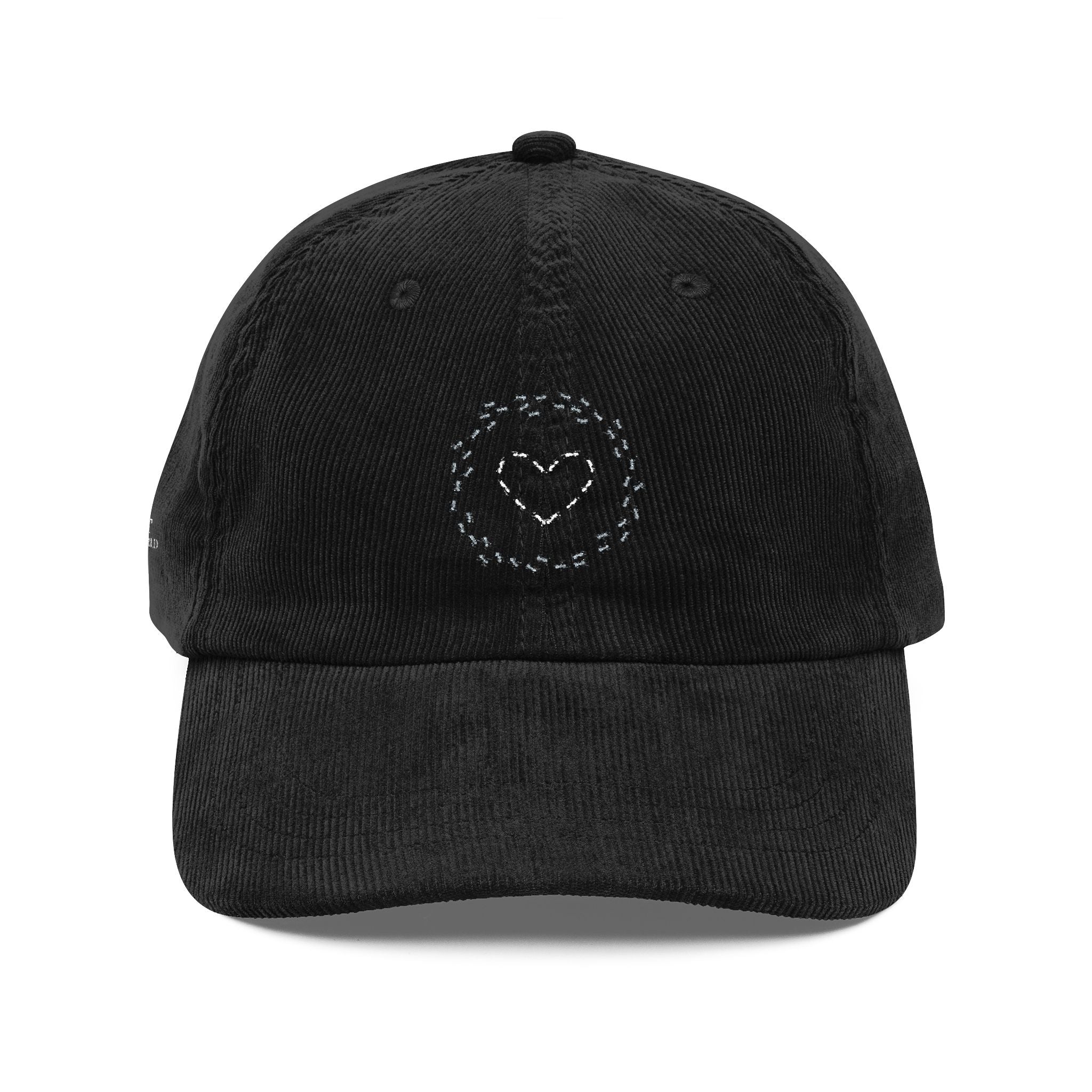 Ant heart corduroy embroidered cap