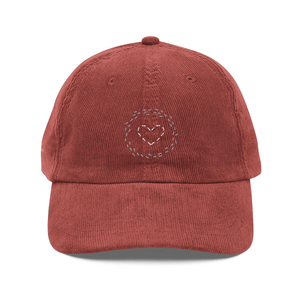 Ant heart corduroy embroidered cap