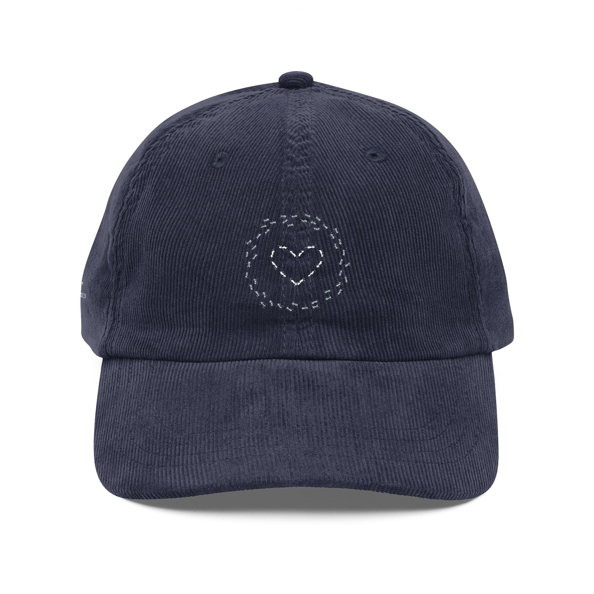 Ant heart corduroy embroidered cap