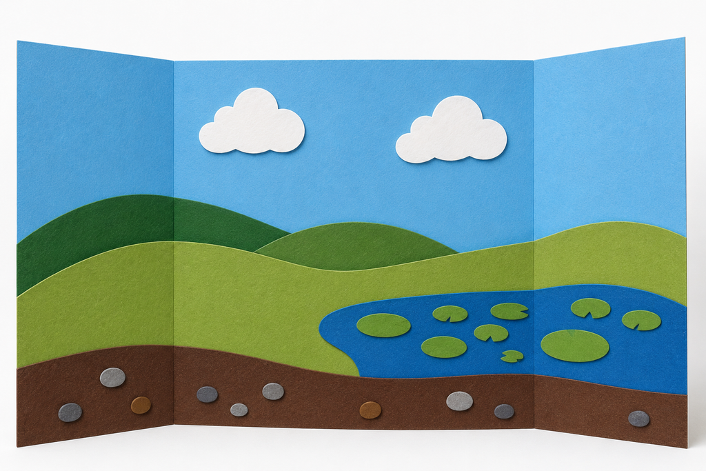 Fuzzy felt board of insects and their habitats