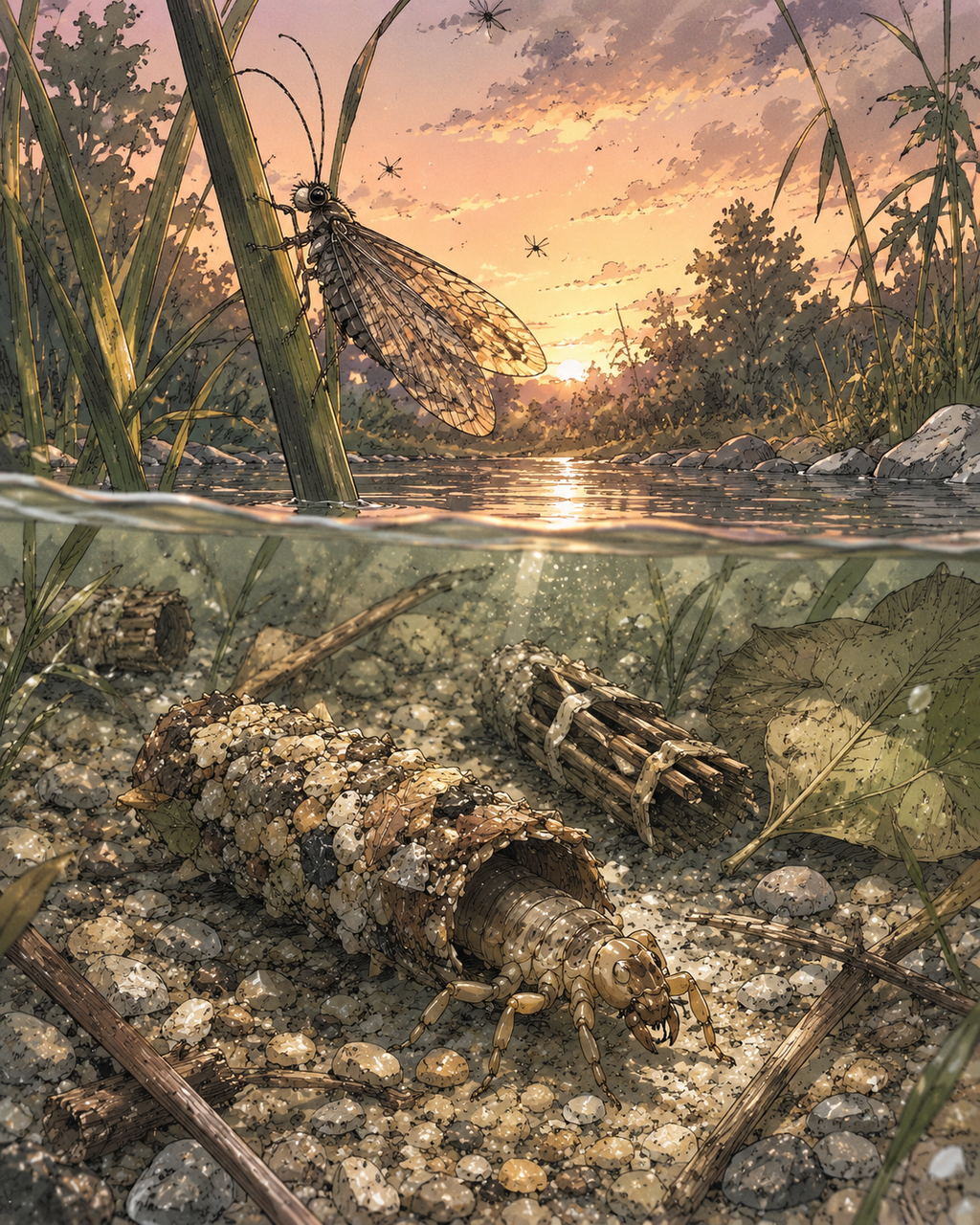 Cartoon postcards about insect and other invertebrate behaviour